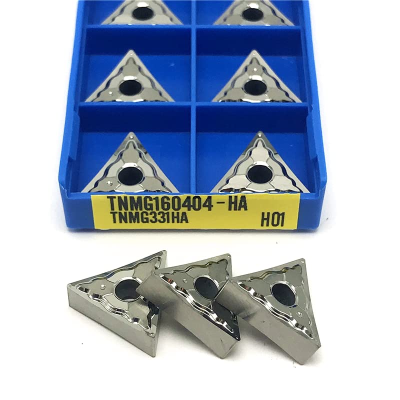 UANGLI TNMG160408 HA H01 Inserto de Aluminio Herramienta de torneado Externo Inserto de carburo Herramienta de Torno de Metal TNMG 160408 Herramienta de Corte Inserto de torneado(TNMG160408 HA H01)