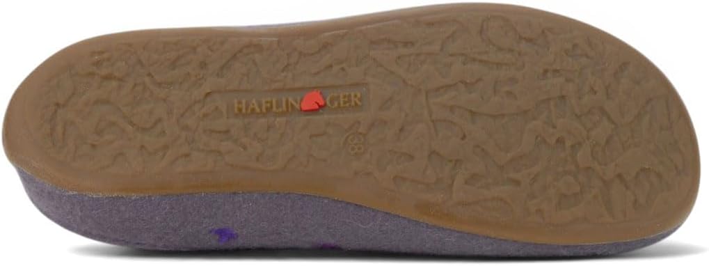 HAFLINGER Fafalline Wool Felt Butterfly Motif Womens Slip On Mule Slippers Unisex