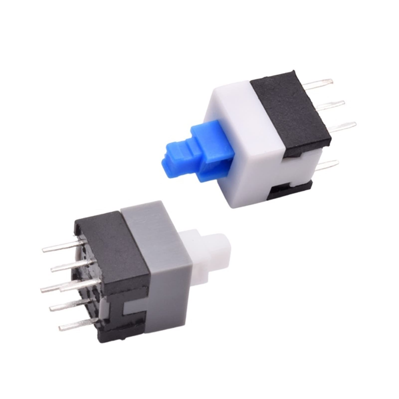 10 pz PCB Tattile Tattile Micro Mini Pulsante A Scatto On off Self Lock Unlock Switch Dip 6 Spille cap 5.8 * 5.8/7 * 7/8 * 8/8.5 * 8.5mm (Color : 7.0x7.0mm, Size : White cap-Locking)