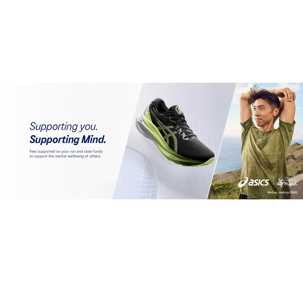 ASICS Kayano 30 Hombre Zapatos para Correr Negro Amarillo