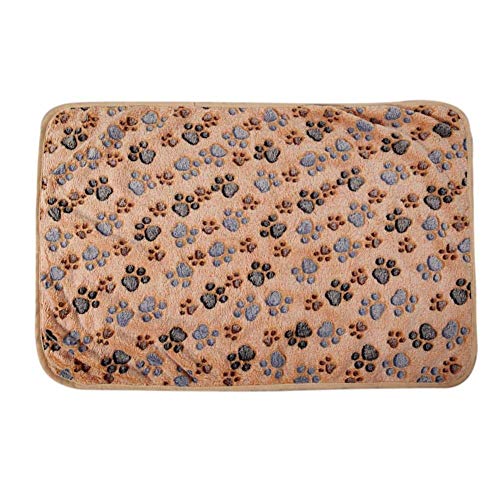HpyAlwys Chien Mignon Tapis de lit Flanelle Douce Polaire Pattes Chaud pour Animal Domestique Couverture Couchage Lits Coque Mat pour Petits Chats Chiens de Taille Moyenne Cover