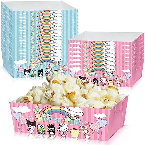 100 Pcs Cartoon Birthday Party Supplies Cartoon Friend Theme Paper Food Trays