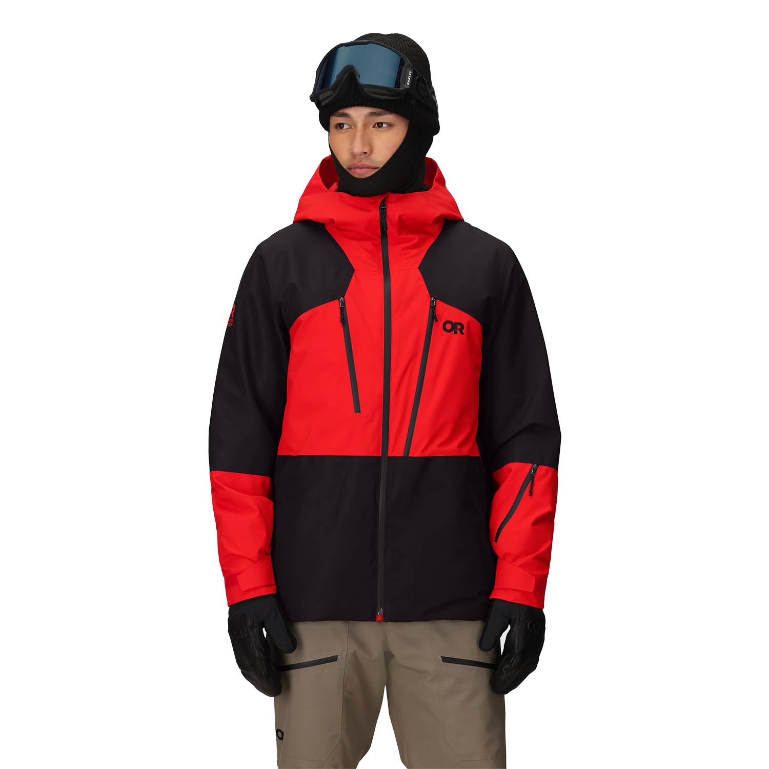 Outdoor Research Chaqueta Powderverse para hombre, impermeable, resistente al viento, aislada, para esquí y nieve, capucha compatible con casco