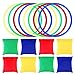 Set Gioco Toss Con 12 Anelli E 8 Sacchetti - Per Feste, Carnival E Giardino