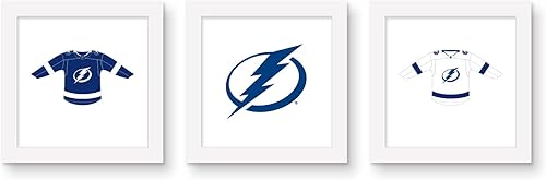 Trends International Gallery Pops NHL Tampa Bay Lightning - Paquete de arte de pared de jersey (paquete de 3)