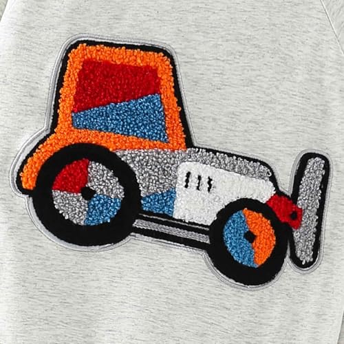 Pull à capuche garçon col rond résistant pour tout-petits recherchant un sweat doux imprimé - 2