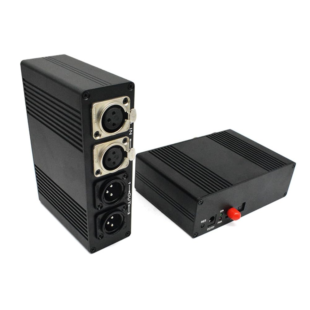 Extensor de Audio Bidireccional 2 XLR sobre Cable de Fibra Óptica FC, Transmisión Balanceada de 20 Km, Adaptador XLR de 3 Pines A Fibra Óptica, Enchufe UE EU Plug
