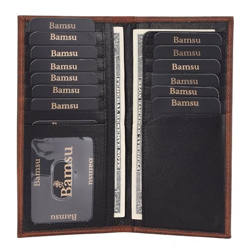 Deer Long Wallet for Men – Full Grain Leather Rodeo Bifold Wallet – Handcrafted RFID Blocking Western Wallet – Cowhide Leather Wallet for Hunters, Outdoorsmen & Gifts4