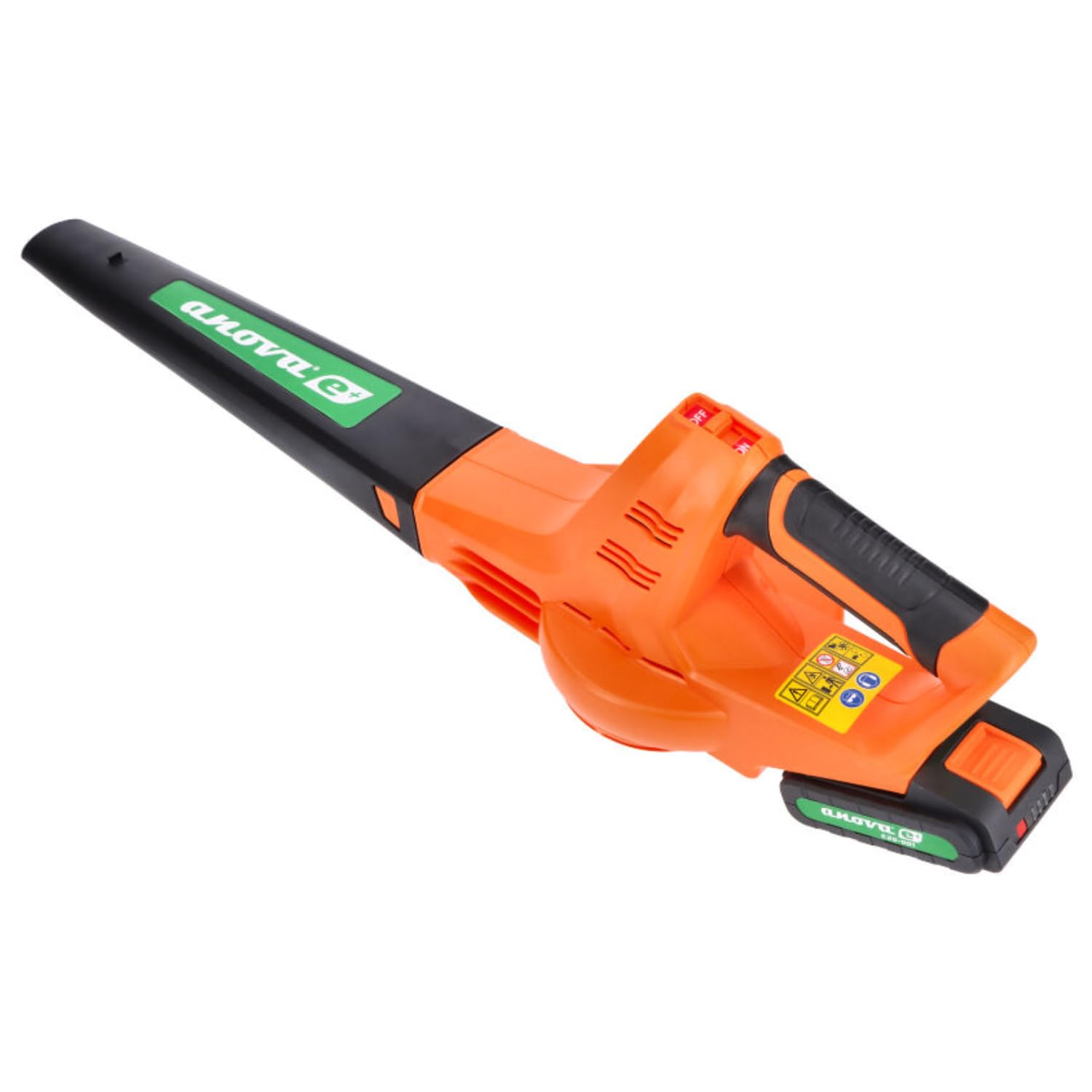 anova - Soplador Batería E+ 20V | Velocidad Motor 12000 RPM | Volumen Aire 10 m³/min | Autonomía 16 min | Peso 1,3 kg | para Limpieza de Hojas, Recortes y Restos en Jardines y Aceras | Diseño Robusto