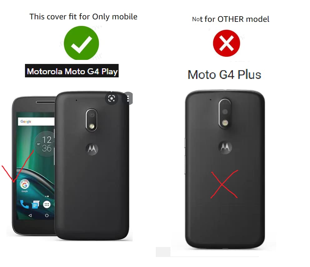 Image of COVERBLACK Rubber Back Cover for Moto G Play (4th Gen) - Transparent