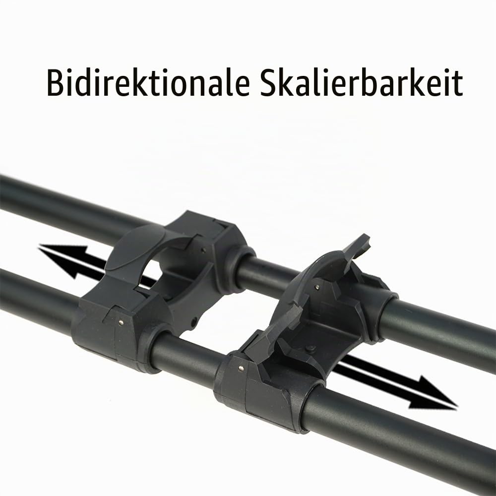 Fishing Rod-Pod Rutenhalter 3 Ruten – Aluminium Angelrutenhalter & Angelständer mit Tasche zum Karpfenangeln, Rod Pod Angelrutenständer, Breite und Höhe verstellbar