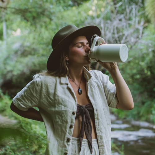 Image of BJPKPK 45oz Insulated Water Bottle with Straw Lid, Stainless Steel Bottle | One-Hand Straw Lid, BPA-Free Leakproof Large Water Bottle with Handle, Keeps Cold & Hot, Vacuum Insulation for Gym & Outdoor