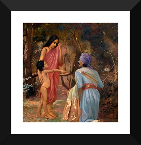 Image of Tallenge Shakuntala - by Raja Ravi Varma - Large Poster Paper - Framed (23 x 30 inches)