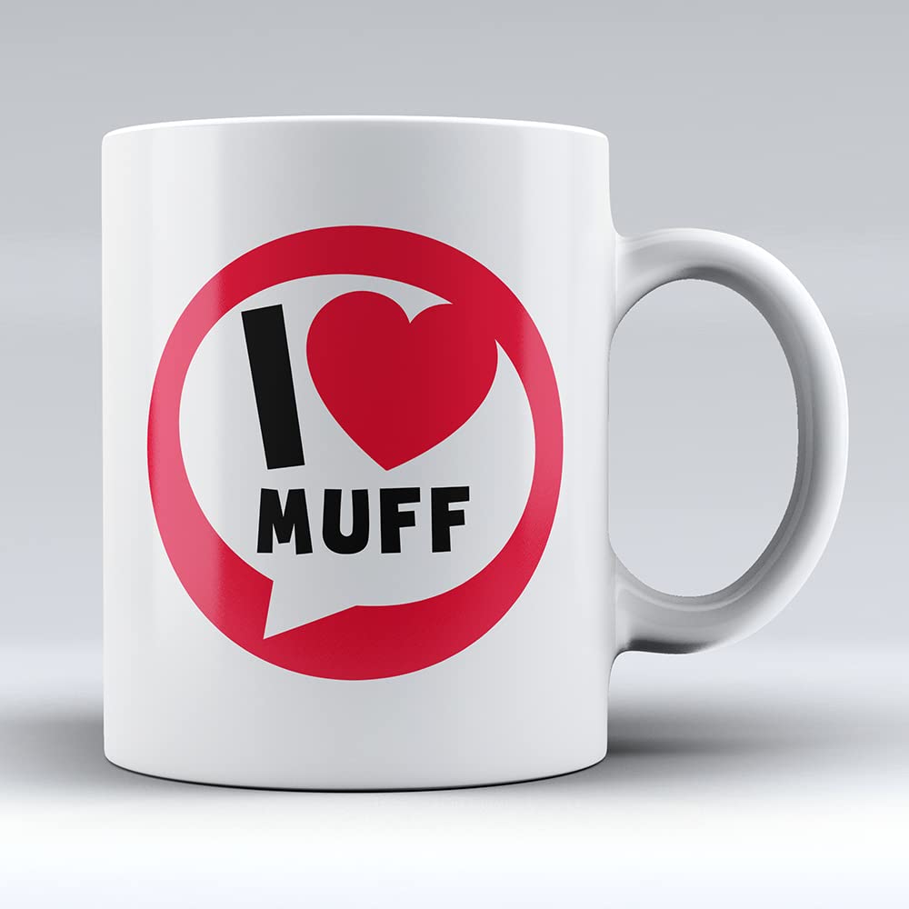 Curved Banana I Love Muff - 10oz Ceramic Mug