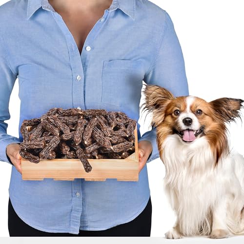 Beef Sausage Hundesnacks 1kg (ca. 110-115 Stück) | luftgetrocknete Kausnacks | Eiweißreich & getreidefrei | Fettarm | Hypoallergener Snack für alle Hunderassen