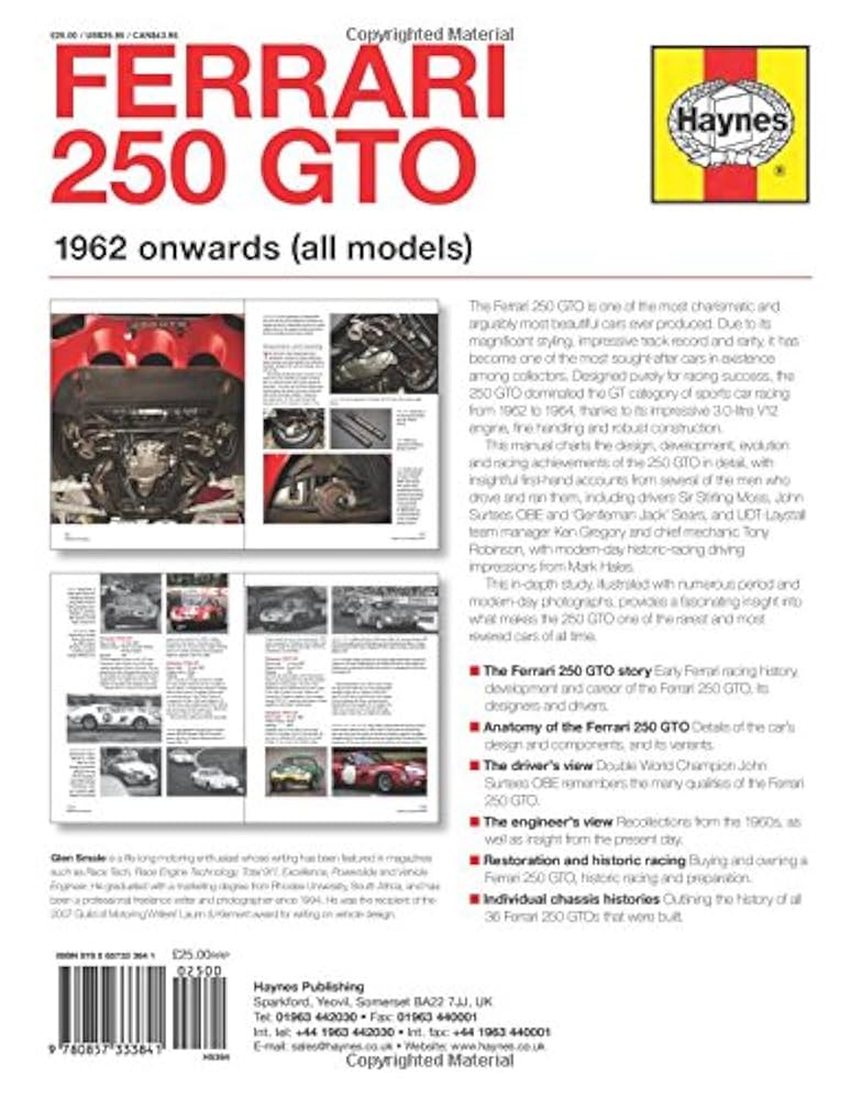Ferrari 250 GTO Manual: An insight into owning, racing and
