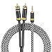 Wekuant Audiophile RCA Cable, [1M/3.2Feet, Silvered-Plated Copper core] 3.5mm Male to 2RCA Male Stereo Audio Adapter Cable with Outer diameters 6.5mm for Smartphones, Tablets, Speakers, HDTV