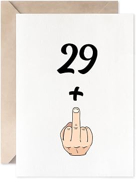MAGJUCHE Funny 30th Birthday Card, 29+1 women Or Men Sweet 30 Years Old Birthday Gift Joke Card