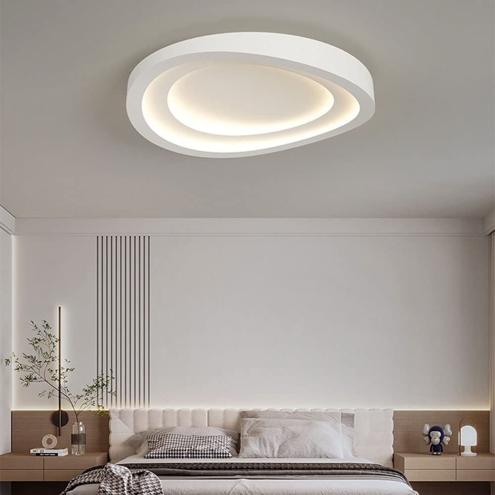 JMEDIC Plafonnier LED À Installation Intégrée en Métal De 19,7 Pouces, Lumière Chaude 3000K, Plafonnier Moderne À Économie, Luminaires De Décoration De Plafond pour Chambre À Coucher, Bureau