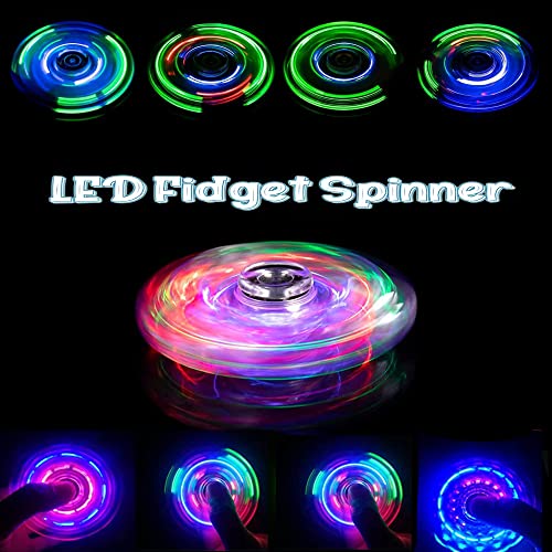 Steemjoey Fidget Juguete, Fidget Juguete De Luz, Pack de Fidget Cristal LED Juguete para Dedos Fidget de Mano, ADHD Juguete contra Ansiedad Reductor de Estrés