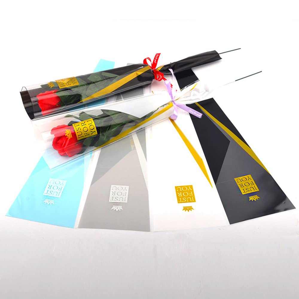 PATIKIL Fiore Regalo Scatola, 12pz Carta Bouquet Fiore Regalo Borsa con Manico Rettangolo Metallo Catena Tote per Fioraio Matrimonio Festa Compleanni
