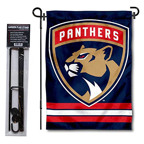 Drapeau de jardin Florida Panthers avec support mât inclus pour extérieur