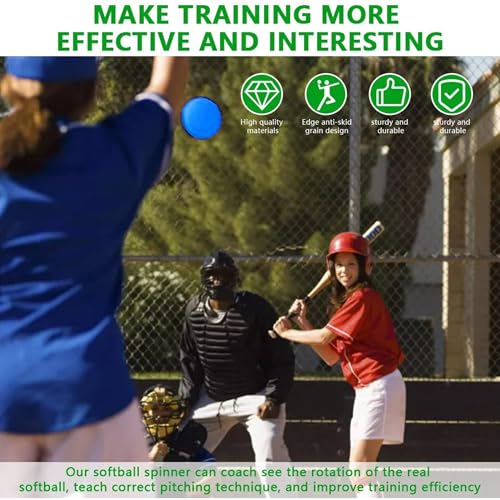 Image of Mogseek Softball Spinner Fastpitch, 12Inches Softball Training Equipment for Pitcher Overhand Thrower Training Aid Equipment for Sports Practice Softballs & Top Collegiate Program