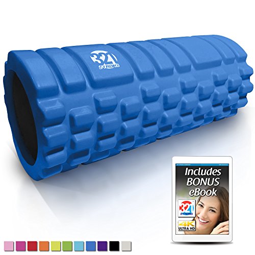 321 Strong Foam Roller - Medium Density Deep Tissue Massager For Muscle Massage And Myofascial Trigger Point Release, With 4K Ebook - Blue #TOP4