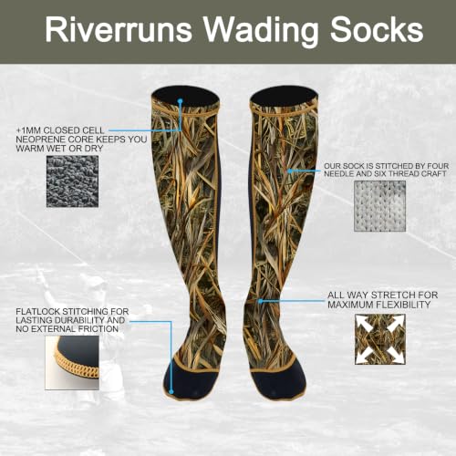 Image of Riverruns Wading Socks, Neoprene Wet-Suit Wader Socks for Men and Women Outdoor Fishing, Surfing, Wakeboarding