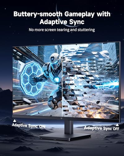 Image of KTC 27 Inch QHD Computer Monitor - 144Hz Gaming PC Monitor 2K, 4000:1 Contrast, 129% sRGB, Adaptive Sync, HDMI DP, Anti-Blue Light, 3-Side Frameless, for Casual Games and Work, VESA Mount H27T27S