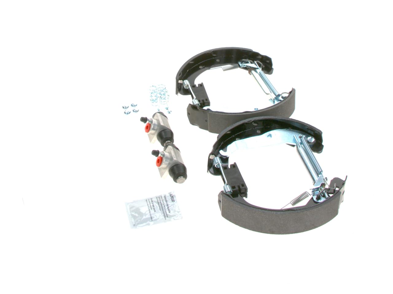 Bosch KS633 Kit Super Pro - Kit de freno trasero de tambor - 1 juego completo premontado, 2 cilindros de rueda, 4 zapatas de freno