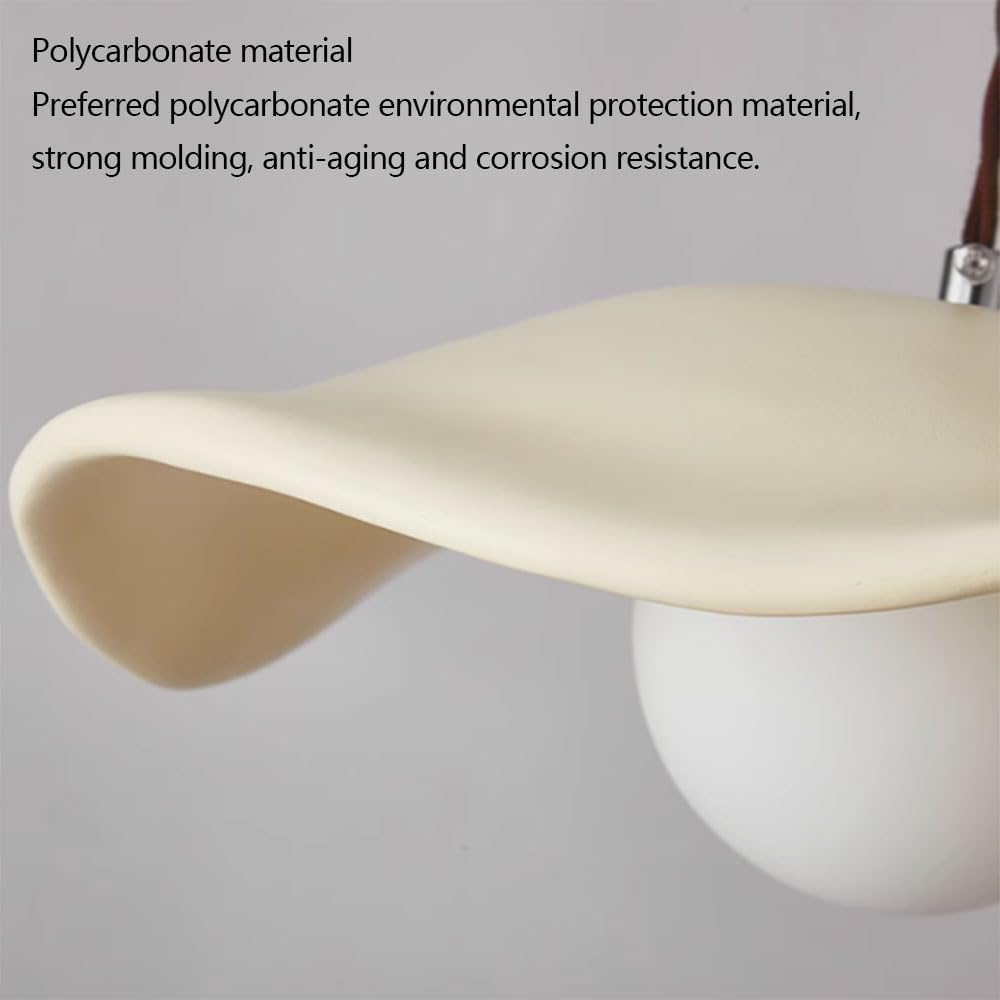 Lampa wisząca do sypialni - kolorowe lampy wiszące z żywicy kremowej, pojedynczy żyrandol z regulacją E27 - oświetlenie (czerwone) nowoczesna dekoracja kawy z mlekiem