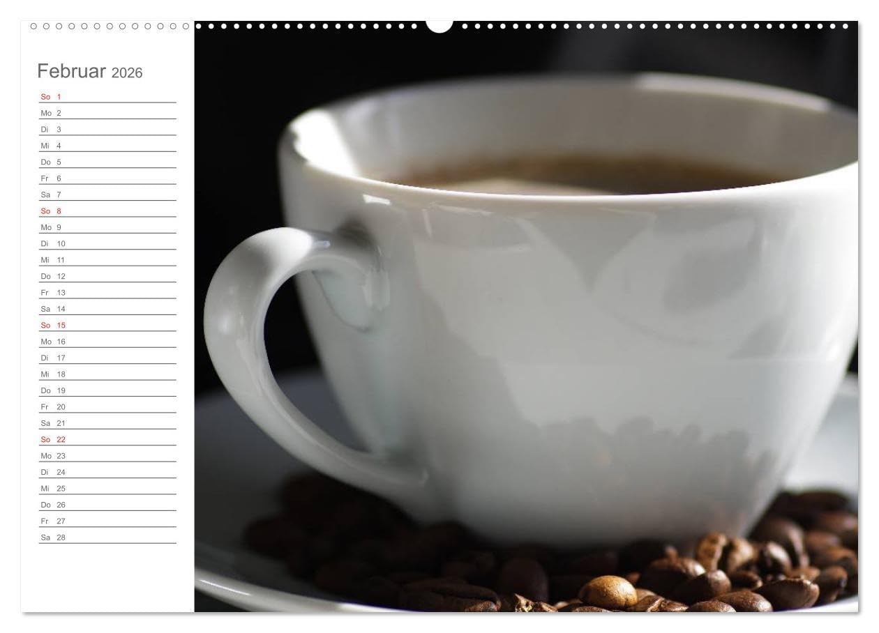 Kaffee-Pause Terminkalender (Wandkalender 2026 DIN A2 quer), CALVENDO Monatskalender: Kaffee Pause, das ist der Moment, einen guten Kaffee zu ... und Kraft zu sammeln. (CALVENDO Lifestyle)