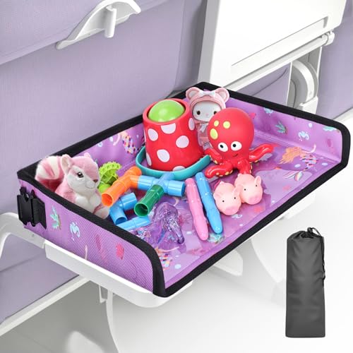 Image of Kids Tray Table Cover, Airplane Tray Cover with Pockets