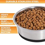 Neater Pet Brands Stainless Steel Dog Bowls with Non-Slip Rubber Bottom – Set of 2, 4 Cup (32 oz), Black - Heavy Duty Metal Dog Bowl, Dishwasher Safe, Food or Water Bowl, Ideal for Medium Dogs - Image 2