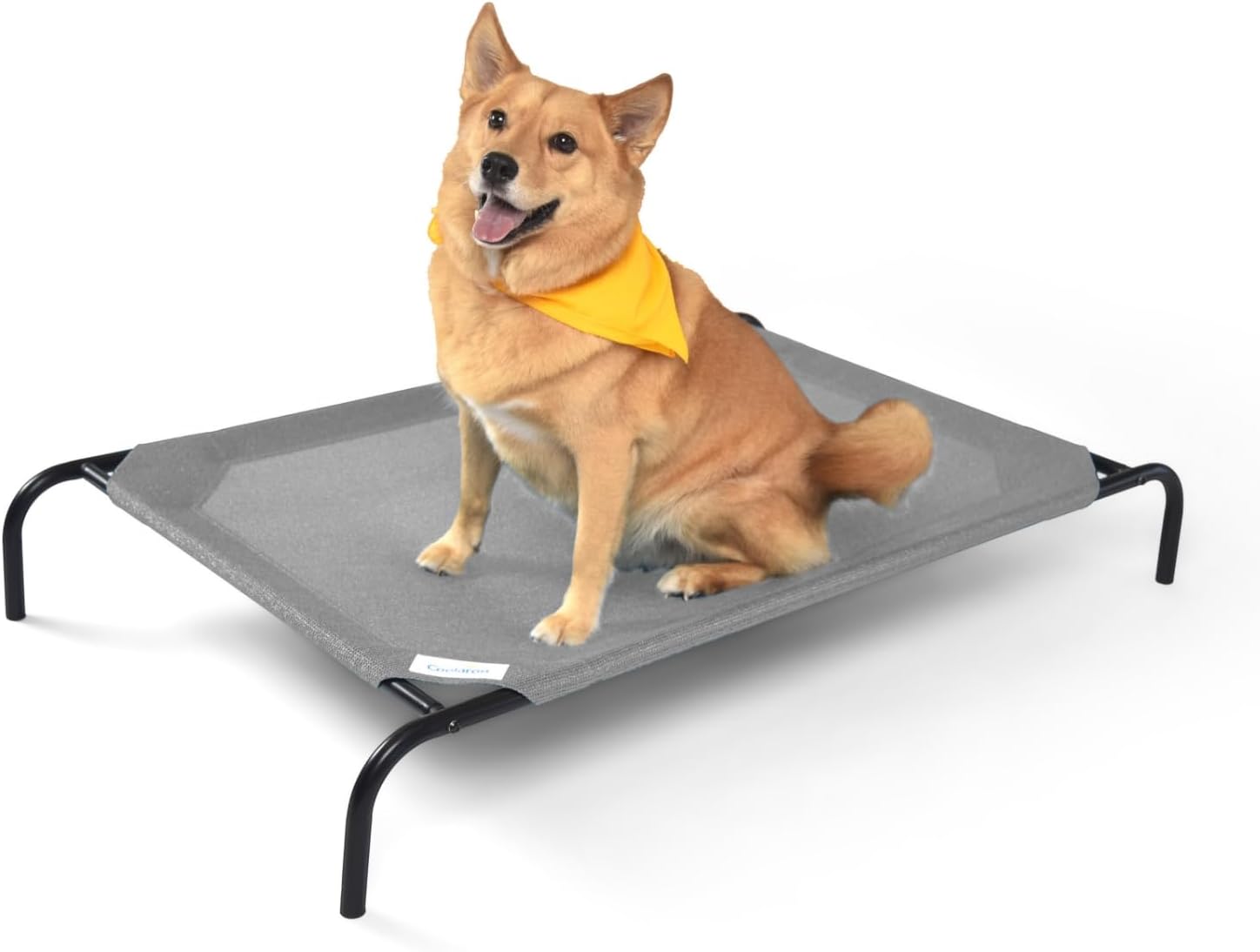 Coolaroo Elevated Cot Style Pet Bed with Knitted FabricGrey Amazon