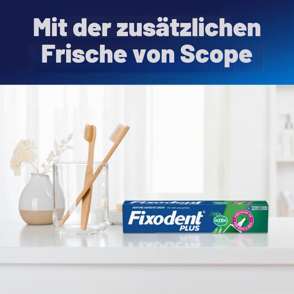 Fixodent Food Seal Plus Scope Denture Adhesive Cream Twin Pack, 2 Ounce by Fixodent