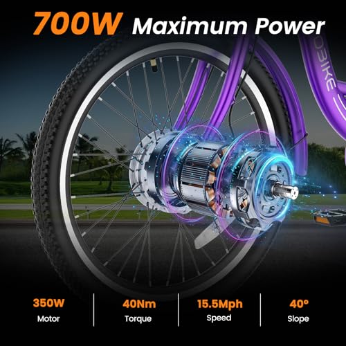 MOPHOTO Electric Tricycles for Adults, 3 Wheel E-Bike with