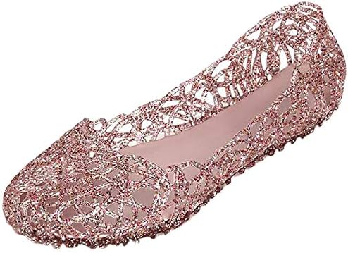 ANDAY Women's Soft Hollow Jelly Beach Summer Flats Sandals