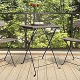 Homgoday Mesa de bar plegable, mesa de bar, mesa de fiesta, mesa de comedor, mesa plegable, mesa de jardín, mesa auxiliar, mesa auxiliar para balcón, jardín, terraza, salón, gris, 55 x 54 x 71 cm,