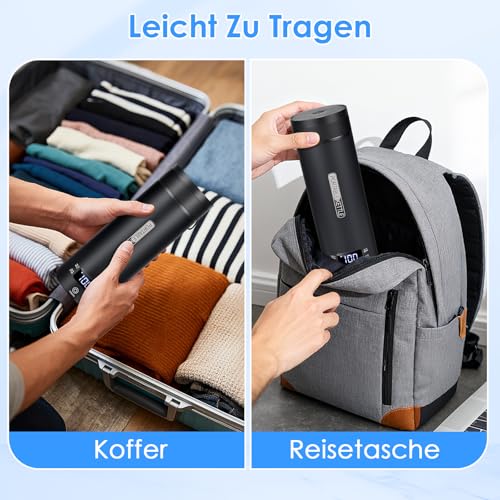 Dreamhigh® Reisewasserkocher, 450ml Mini Wasserkochers, 300W Wasserkocher Klein aus Edelstahl, Reise Wasserkocher für Camping, Unterwegs Heizung Automatisch Abschalten für Tee,Kaffee (220V)
