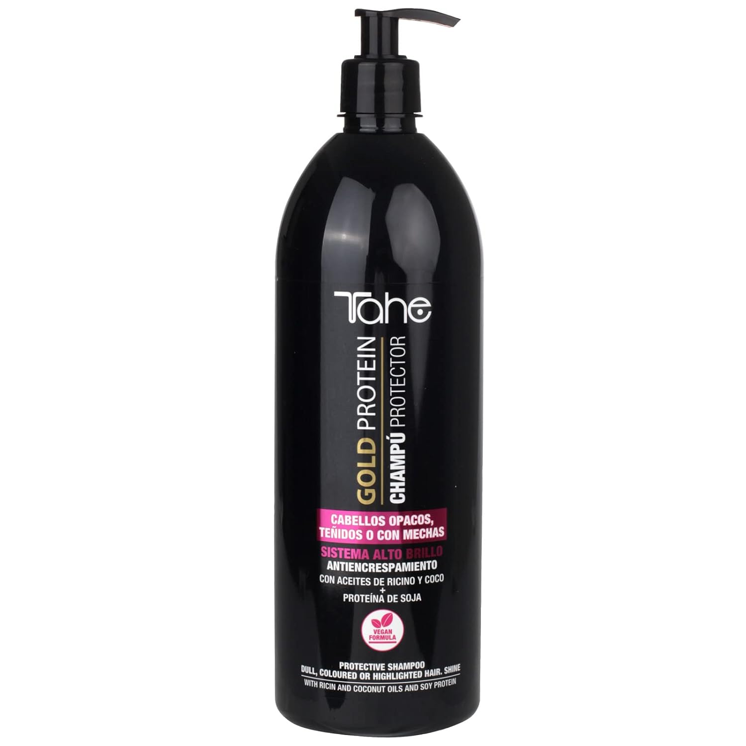 Tahe Gold Protein Protective Shampoo for Dull, Color-Treated or Highlighted Hair with Anti-Frizz Effect, 1000ml