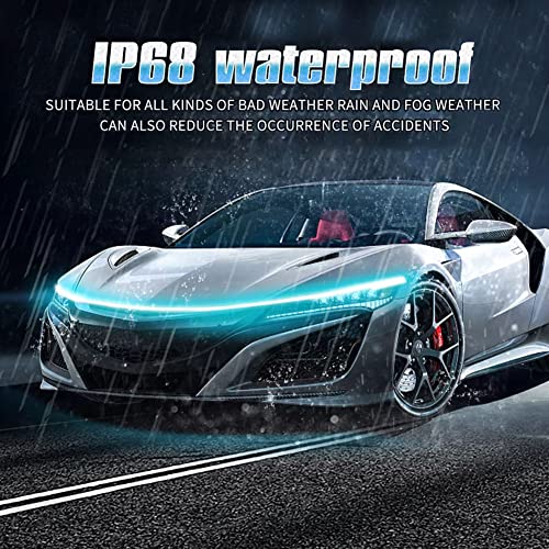 Led Lights For Car, 59/71 Inch Exterior Car Hood Light Flexible 12V White Car Led Strip Lights Waterproof Daytime Running Light For Cars, Trucks(White) #TOP3