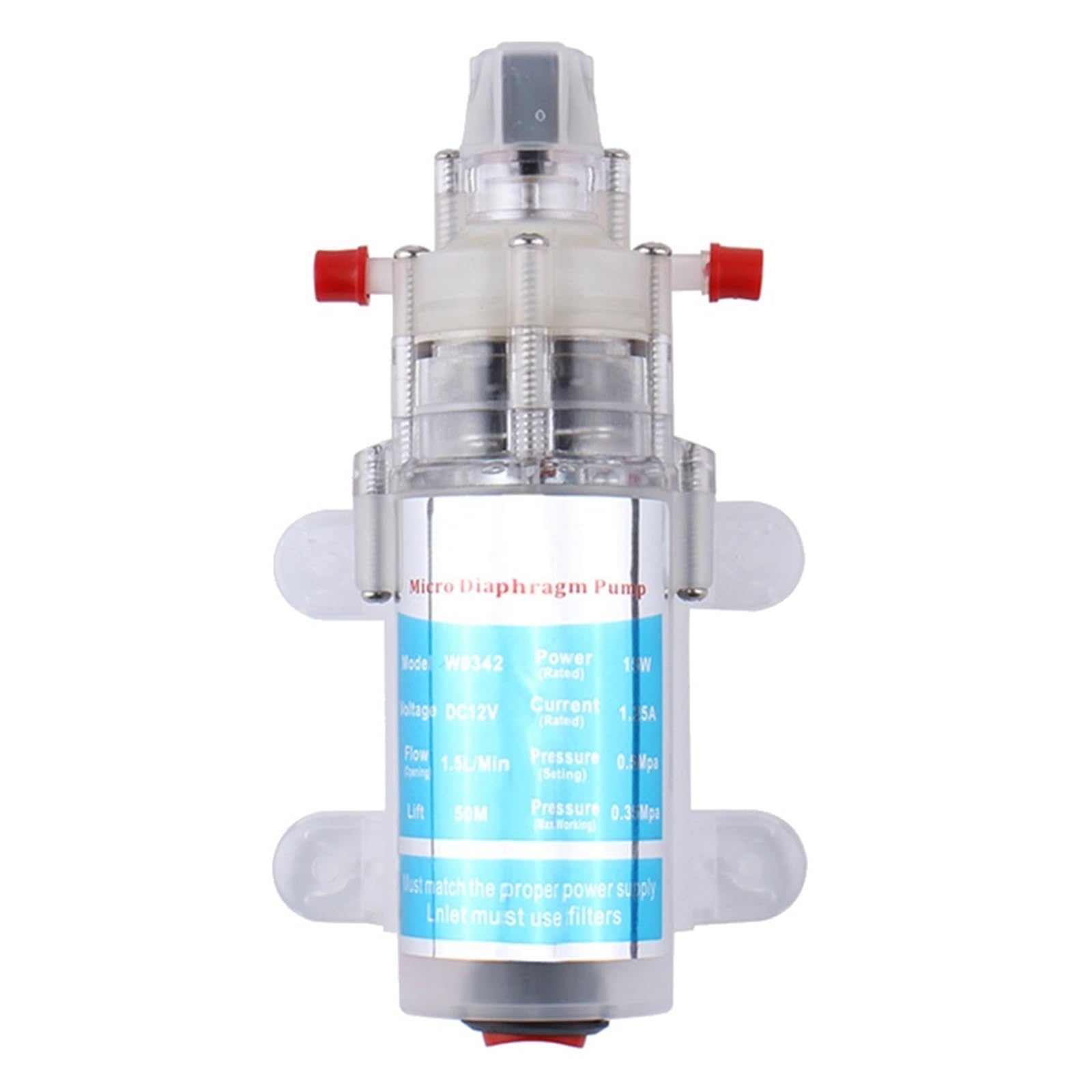 Cczrd 15W Pump Food Grade Water Pump Electric Diaphragm 12V Self-Priming Dc Sanitary And Stable 15W 75W 80W Smooth Operation Flow Steady Reliable(15W Pump)
