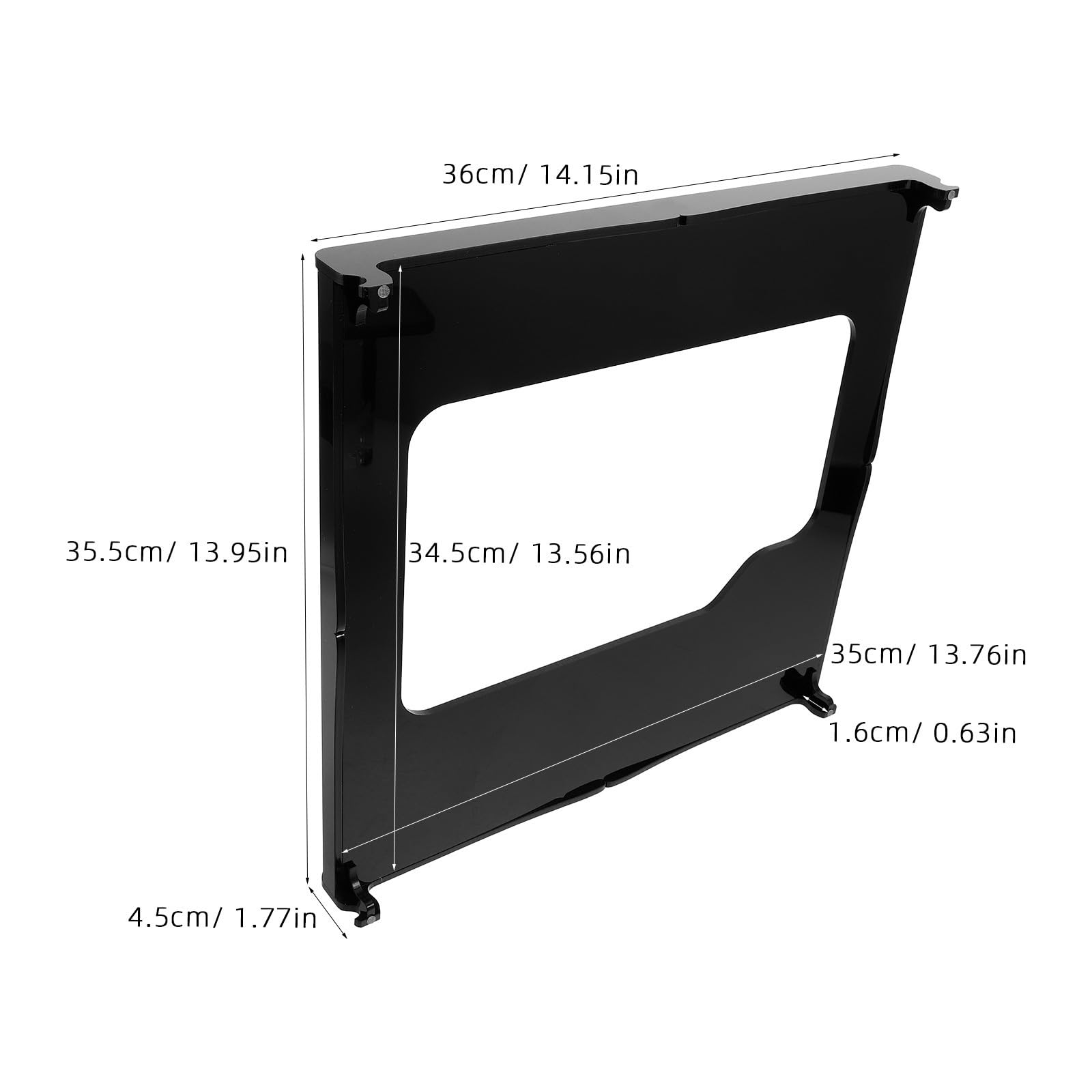 Amosfun Base Isolante per Giradischi Vinile in Acrilico Nero Supporto Stabile e Chiarezza del Suono per Spazio Musica e Uso Domestico