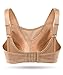 Wingslove Women's Full Coverage High Impact Wirefree Workout Non Padded Sports Bra Bounce Control (Nude,44G)