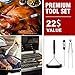 Kingkong Gas Grill Cover | Fits Weber Genesis E & S Series, Char-Broil 4 Burner | Includes Grill Brush, Tongs & Thermometer