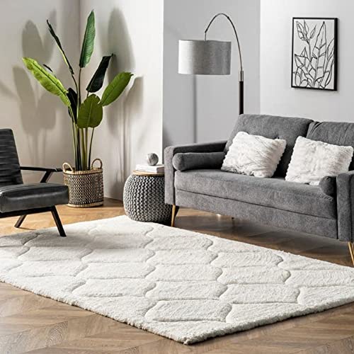 Image of Homes Fluffy Living Room Soft Touch Rectangular Carpet Comfy Bedroom Anti Skid Drawing Kids Room 9x9 Square