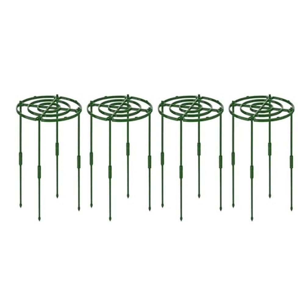 Lot de 4 anneaux de support pivoines en fer réglables jusqu'à 63 cm
