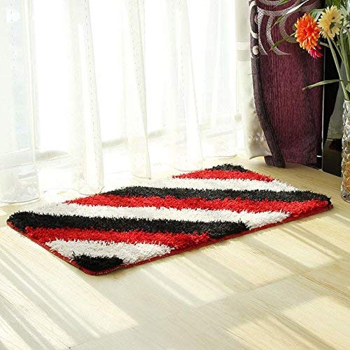 Tapis verts anti-dérapants de microfiber lavables à texture molle de peluche ultra absorbante